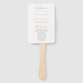Éventail Élégant programme minimaliste moderne de mariage i (Devant)