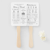 Éventail Élégant programme moderne unique de mariage infogr (Devant et derrière)