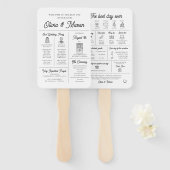 Éventail Élégant programme moderne unique de mariage infogr (Devant et derrière)