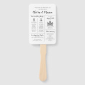 Éventail Élégant programme moderne unique de mariage infogr (Devant)