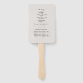 Éventail Élégant Programme Neutre De Mariage De Foliage À M (Dos)