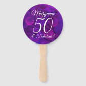 Éventail Elégant Purple 50 et Fabuleux fête d'anniversaire (Dos)