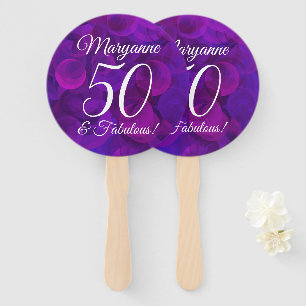 Éventail Elégant Purple 50 et Fabuleux fête d'anniversaire