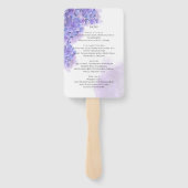 Éventail Elégant Purple Aquarelle Succulents Menu Mariage (Dos)