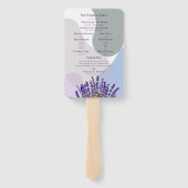 Éventail Élégant Purple Lavender Floral Wedding Programme (Dos)