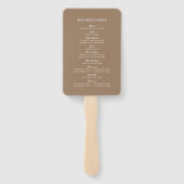 Éventail Élégant Red Floral Black & Gold Wedding Programme (Dos)