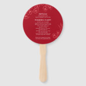 Éventail Elegant Red Wedding Program & Timeline (Dos)