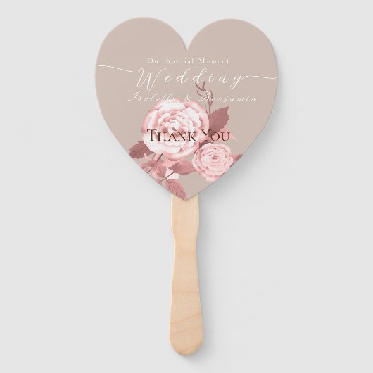 Éventail Élégant Rose chic Mariage (Devant)