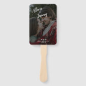 Éventail Élégant Rose de Parties scintillant Gold Photo Wed (Devant)