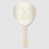 Éventail Élégant Rose Gold Script Mariage brillant Champagn (Dos)