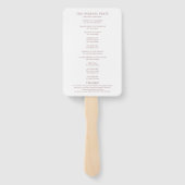 Éventail Élégant Rose Gold Script programme de mariage vent (Dos)