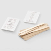 Éventail Élégant Rose Gold Script programme de mariage vent (Non-assemblé)