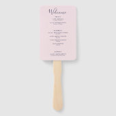 Éventail Elégant rose moderne Accueil Itinéraire (Dos)