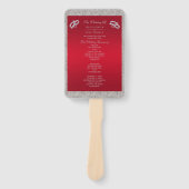 Éventail Élégant Rouby Rouge & Mariage de Bagues Argent Spa (Devant)