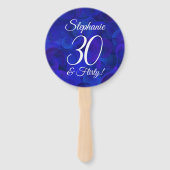 Éventail Elégant Royal Blue 30 et Flirty Birthday (Devant)