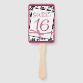 Éventail élégant ruban rose doux 16 (Devant)