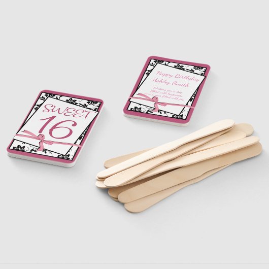 Éventail élégant ruban rose doux 16 (Non-assemblé)