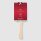 Éventail Elégant Ruby Red, Parties scintillant argent progr (Devant)