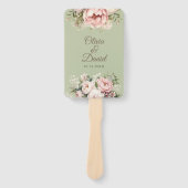 Éventail Elegant Sage Green Peony Floral Wedding Program (Devant)