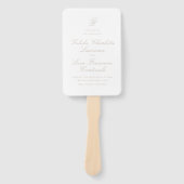 Éventail Élégant Sandy Neutral Programme de Mariage Traditi (Devant)