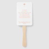 Éventail Elégant scénario Mariage de palmier tropical (Dos)