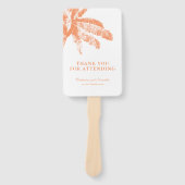 Éventail Elégant scénario Mariage de palmier tropical (Devant)