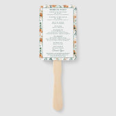 Éventail Élégant Script de verdure Floral Mariage Cérémonie (Dos)