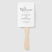 Éventail Élégant Script Simple Mariage Ceremony Programme (Devant)