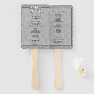 Éventail Elégant Silver & Stylish Parties scintillant Weddi