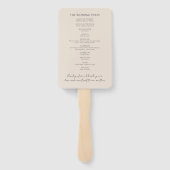 Éventail Élégant Simple Moderne Programme de Mariage de Scr (Dos)