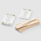 Éventail Élégant Spring Floral Dusty Blue Wedding Programme (Non-assemblé)