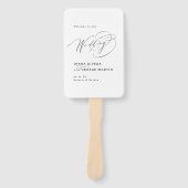 Éventail Elegant Swirl Script Simple Wedding Programs (Devant)