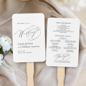 Éventail Elegant Swirl Script Simple Wedding Programs