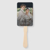 Éventail Elegant Swirl Script Simple Wedding Programs (Devant)