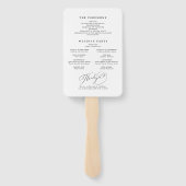 Éventail Elegant Swirl Script Simple Wedding Programs (Dos)