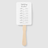 Éventail Elégant thème Mariage noir et blanc (Devant)