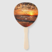 Éventail Elégant Tropical Beach String Lumières Mariage Fav (Devant)