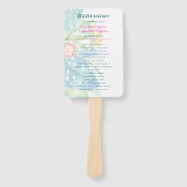 Éventail Élégant Tropical Floral Turquoise Pink Wedding Pro (Devant)