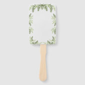 Éventail Élégant ventilateur Mariage Eucalyptus et Starfish (Devant)