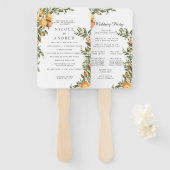 Éventail Elégant verger de Citrus | Ventilateur main du pro (Devant et derrière)