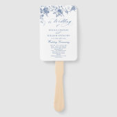 Éventail Élégant Victorian Blue Floral Wedding Programme (Devant)