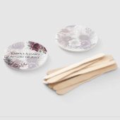 Éventail Élégant violet, rose et marron floral (Non-assemblé)