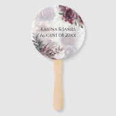 Éventail Élégant violet, rose et marron floral (Devant)