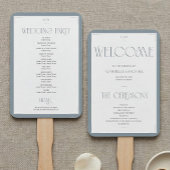 Éventail Elegant Welcome Wedding Ceremony Fan Program