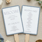 Éventail Elegant Welcome Wedding Ceremony Fan Program