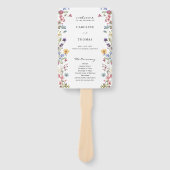 Éventail Elegant Whimsical Wildflower Bloom Wedding Program (Devant)