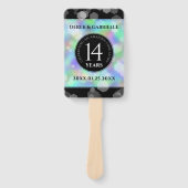 Éventail Élégante 14ème anniversaire du Mariage Opal (Devant)