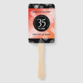 Éventail Elégante 35ème anniversaire de Mariage de corail (Dos)