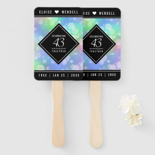 Éventail Élégante 43ème anniversaire du Mariage Opal