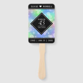 Éventail Élégante 43ème anniversaire du Mariage Opal (Devant)